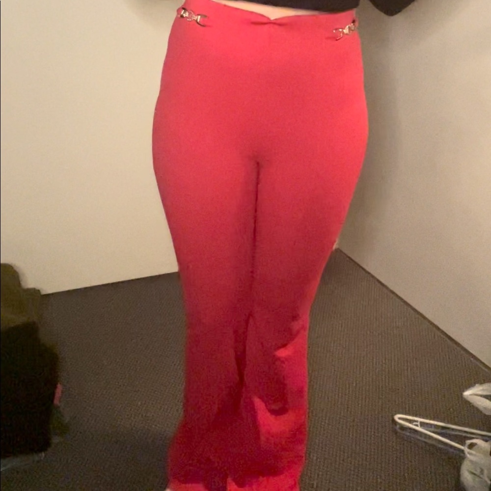 Fashion Nova pink flare pants